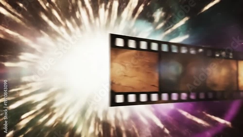 Wallpaper Mural Graphic Resources Cinema transition. Film strip transition scene 2 with distortion, overlay, glitch, static noise, scan lines on black background, 4k animated video loop Torontodigital.ca