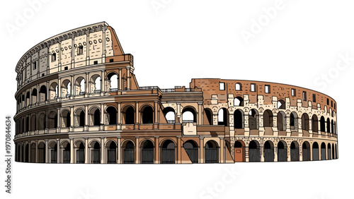 Colosseum Rome Ancient Architecture.