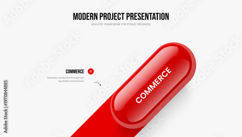 Visual Plan Frame Template Vector Illustration. Investor Forecast One Element Infographic Slideshow Design. Business Showcase 1 Option Diagram Slide Layout.