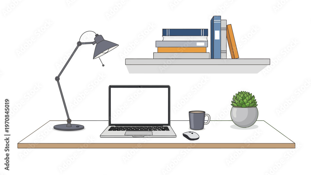 Fototapeta premium Home Office Workspace Setup.