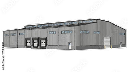 Large Industrial Warehouse Building.