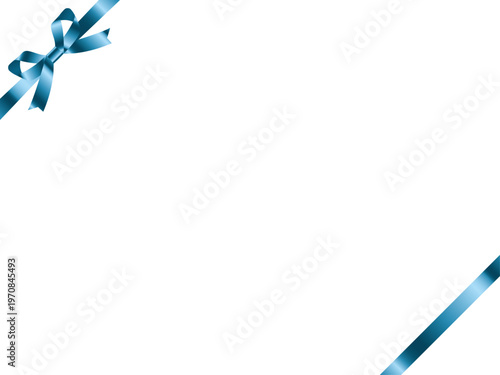 リボン蝶輪2、斜F、5水色