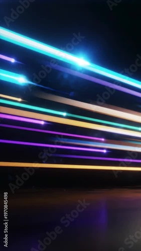 Wallpaper Mural Business Seamless looping animation of colorful diagonal lines creating a vibrant and dynamic visual scene 2 with distortion, overlay, glitch, static noise, scan on black background, 4k animated video Torontodigital.ca