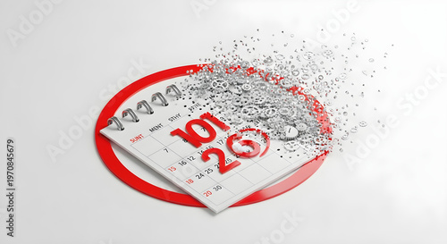 Calendar with Gears Explosion