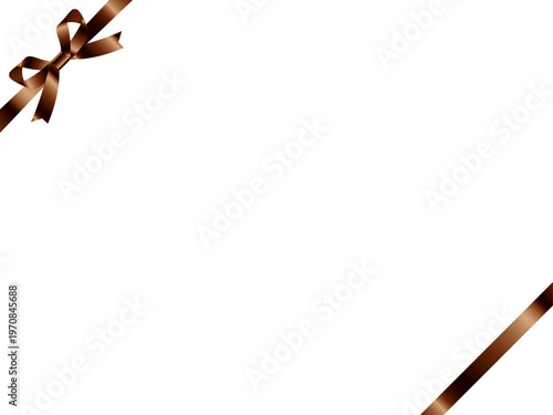 リボン蝶輪2、斜F、18茶