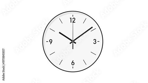 Wall Clock Face Closeup.