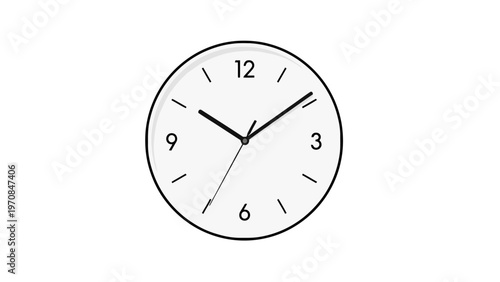 Analog Clock Face Closeup.