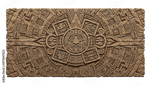 Aztec Calendar Stone Symbol.