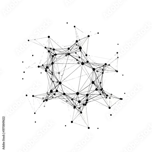 Complex Network Connections Web Structure.