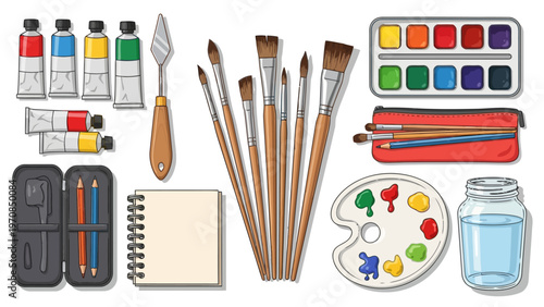 Artist Painting Supplies Collection.