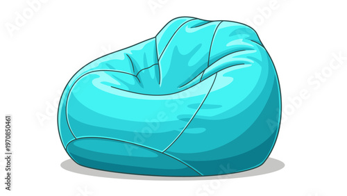 Blue Bean Bag Chair.