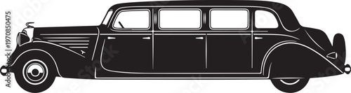 Vintage car, classic automobile, black vehicle, sedan icon