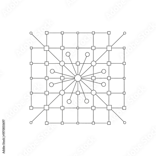 Geometric Pattern with Connected Nodes.