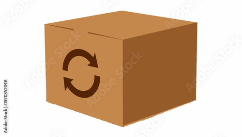 Cardboard Box with Arrows.