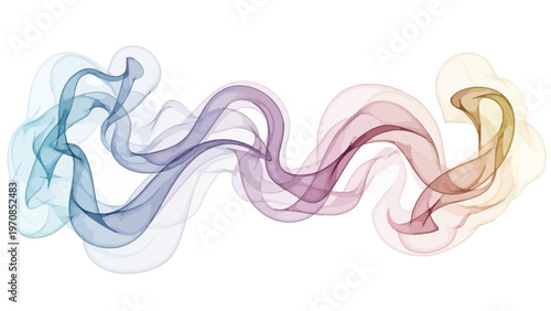 Colorful Smoke Wave Pattern.