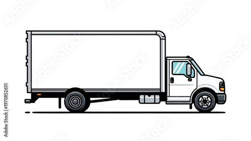 Delivery Box Truck Vehicle.