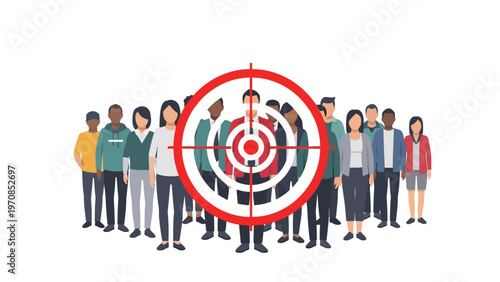 Diverse Group Target Audience.