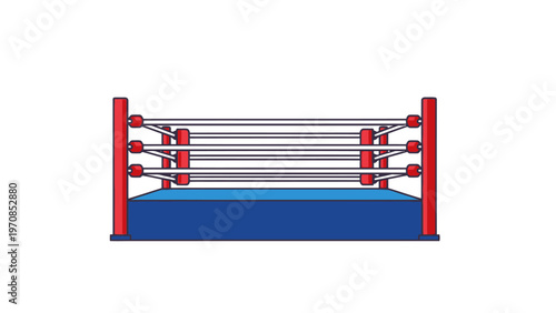 Empty Boxing Ring Illustration.