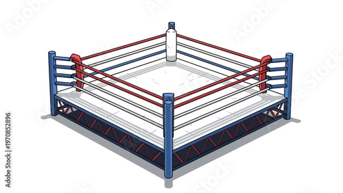 Empty Boxing Ring Arena.
