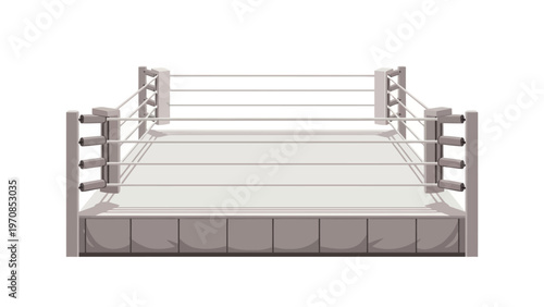 Empty Boxing Ring Illustration.