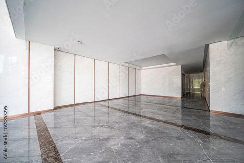 Stunning Contemporary Interior with Sleek Marble Floors and Minimalist Design Aesthetic