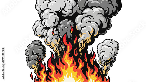 Fire with Rising Smoke.