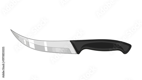 Kitchen Knife on White.