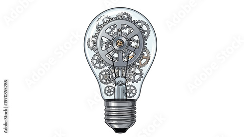 Light Bulb with Gears.