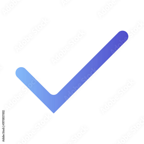 Vector of Simple Check Mark Icon_Gradient Fill  Icon