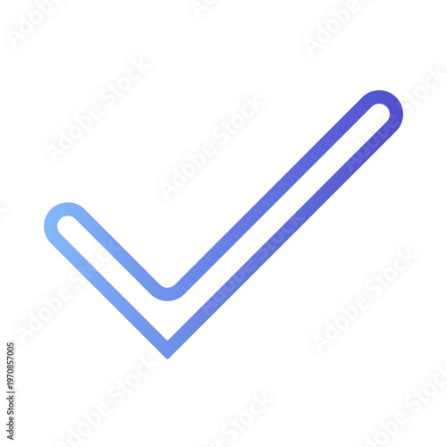 Vector of Simple Check Mark Icon_Gradient Line Icon