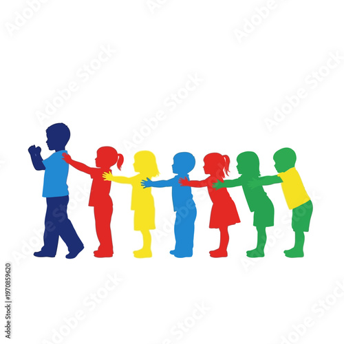 Diverse group of people holding hands.