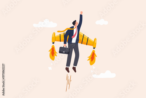 Business Man With Jet Pack