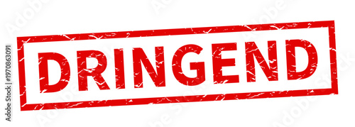 Text “Dringend”, "Urgent" in Dutch on stamp	