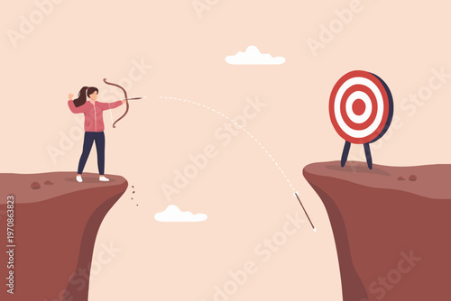 Woman Aiming With Bow And Arrow