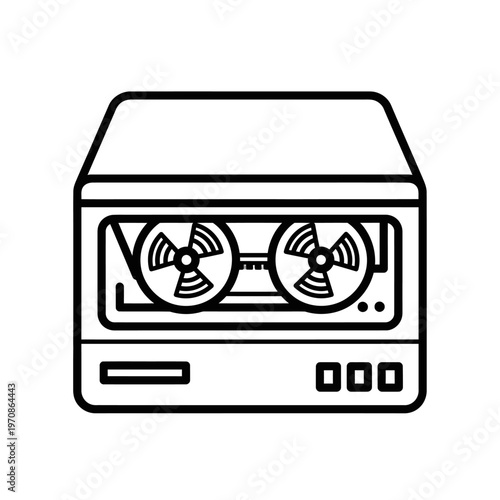 Black and white video cassette recorder.