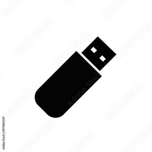 Black USB Flash Drive Device.