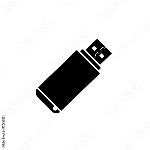 Black USB Flash Drive Device.