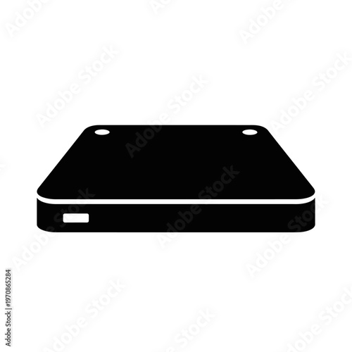 Black wireless charging pad device.