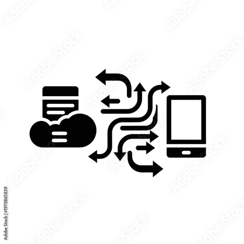 Data transfer to mobile device.