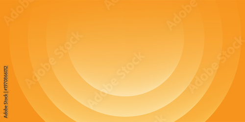 Canvas Print Abstract Orange and Yellow Gradient Background with Concentric Sunburst Curves