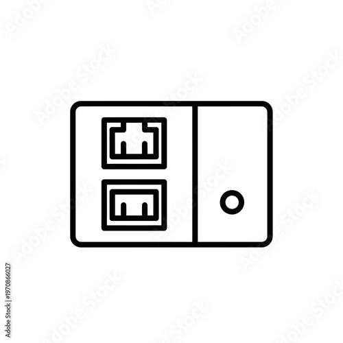 Ethernet Network Cable Port Icon.