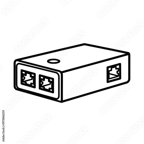 Network Ethernet Cable Internet Connector Box.