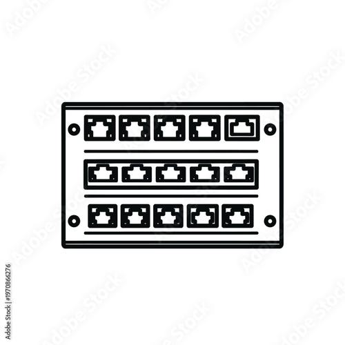 Network Ethernet Patch Panel Connections.