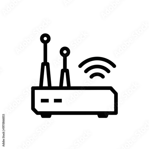 Wireless Router with Two Antennas.