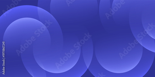 Abstract Blue Gradient Background with Glowing Overlapping Circular Waves