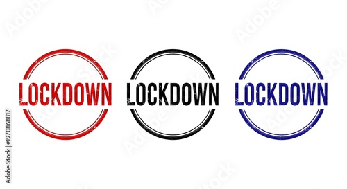 Lockdown Stamp Illustration Set