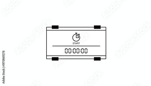 Digital Stopwatch Timer with Start Button and Zero Time Display