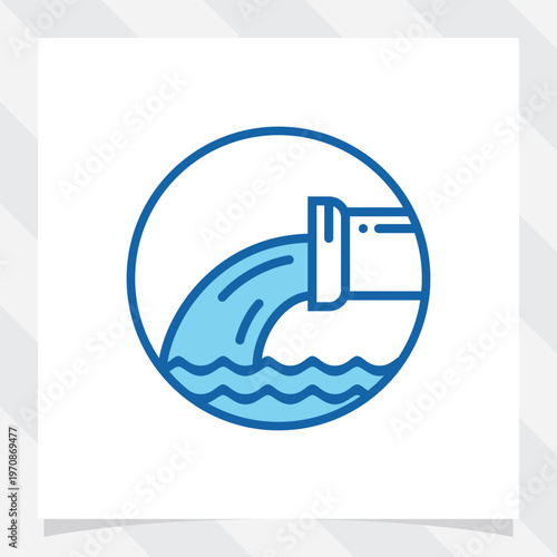 wastewater, drainage system icon vector illustration.
sewer network management vector icon. 