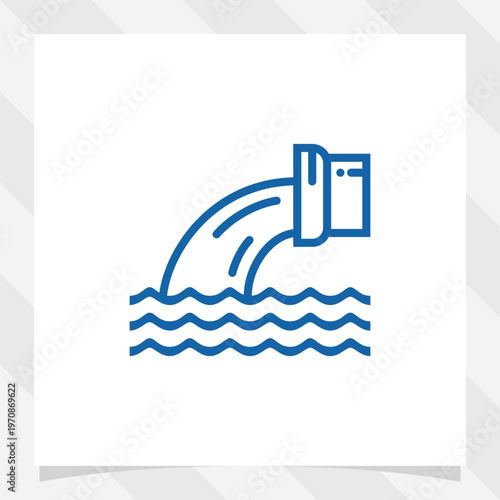 wastewater, drainage system icon vector illustration.
sewer network management vector icon. 
