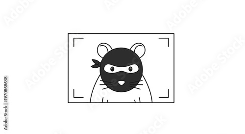 Cartoon Mouse Bandit Wearing Mask, Caught on Camera